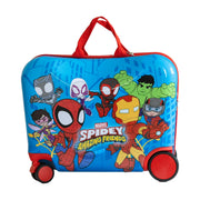 Marvel MSHR18-W Kid's Spidey and Friends Superhero Character Ride On Scooter Hardside Luggage, Blue