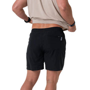 Burlebo Men's Athletic Shorts, Heather Black Retro Duck Camo, Large, 4-Way Stretch, Moisture-Wicking, Lightweight Performance