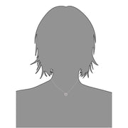 Brilliance Fine Jewelry C902622RZW-B.WT Sterling Silver Simulated Diamond Heart Pendant, 18