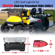 Partiue LED Golf Cart Light Kit, Deluxe 12V Street Legal System with Turn Signals, Brake Lights, Horn for Electric Club Car Precedent 2004-2008.5 D-Deluxe Precedent Light