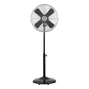 Better Homes & Gardens BHS436163273010 16 inch Retro 3-Speed Metal Stand Fan Oscillation, Adjustable Height, Black