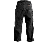 Carhartt Loose-Fit Washed Duck Utility Work Pants for Men - Black - 40x36