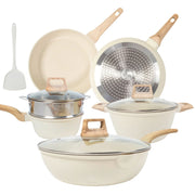 SKONYON 10pc Nonstick Ceramic Cookware Sets - Non-toxic