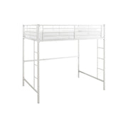 Walker Edison WMDOLWH Full Size Premium Metal Loft Bed - White