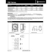 Grasslin FM1STUZ-24U Electromechanical Timer, 24-Hour, 21A SPDT, 24V AC, Panel Mount, White