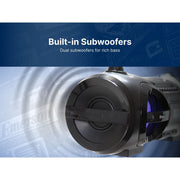 Emerson EPB-3005 Retro Portable Boombox with CD Player, AM/FM Radio, Bluetooth, USB, LED Display, Aux-in, Headphone Jack, Black