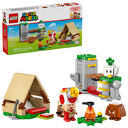LEGO Super Mario Captain Toads Camp Building Set, 159 Pieces, Includes Captain Toad, Goomba & Turnip Figures, Tent with Bonfire and Collapsible Bridge, Ages 6+