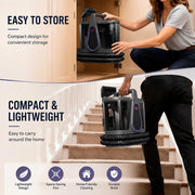 WHALL ULTRA Carpet Cleaner Machine, Portable Spot Cleaning with 17kPa Suction, Dual Tank System, 51oz Clean Water Capacity, 41oz Dirty Water Capacity, 5.9 ft Hose, 13.1 ft Cord
