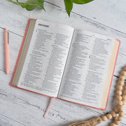 Holman Bibles CSB Thinline Bible, Blush Pink Leathertouch, Red Letter, Presentation Page, Smyth-Sewn Binding, Full-Color Maps