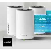 TP-Link Deco XE75 V1 Wi-Fi System - (2 Routers) - Up to 5,500 Sq.Ft - Mesh - 1Gbe - Wi-Fi 6E - Multi-Band
