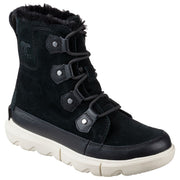 Sorel Explorer II Joan Faux Fur Waterproof Lace-Up Shoes for Ladies - Black/Fawn - 7.5M