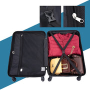 Tripcomp 3 Piece Suitcase Set with Spinner Wheels, Blue