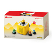 Tonies Toniebox 2 Portable Screen-Free Audio Player, Lightning Yellow, Pokemon Bundle with Pikachu, Charmander, Squirtle, Bulbasaur, 11004945