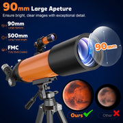 BEBANG Telescope for Adults High Powered, 90mm Aperture 500mm