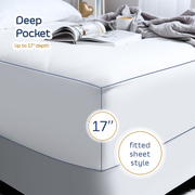 Nestl Waterproof Mattress Protector, Premium Cooling Mattress Pad Queen, Mattress Cover Fits Mattresses Up to 21 inches