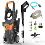 Tebru Electric Pressure Washer, 3000 PSI, 2.4 GPM, 32 Ft Hose and Power Cord, 4 Quick Connect Nozzles, Foam Cannon, IPX5 Waterproof, 14262168122