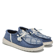 HEYDUDE Wendy Funk Coastal Jute Women's Casual Slip-On Loafers with Tassel Accents, Navy Blazer, 43182-4UC