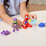Hasbro Spidey and His Amazing Friends Water-Webs Webs Ahoy Bubble Pirate Ship Playset with 3-Inch Action Figures, Extending Hull, Wave-Simulating Wheels, Bubble Maker, 17 to 21 in