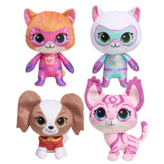 Just Play Disney Jr. SuperKitties Plush Collector Set, 4 Soft Multi-Textured Plush Toys, 7 to 7.5 in, Ages 3 and Up