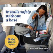 Graco GoMax Baseless Infant Car Seat with Insta-Install Rigid LATCH, Rear Facing, PureProtect Fabrics, Silent Shade Canopy, Lightweight
