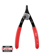 Milwaukee Snap Ring Pliers, 0.070 in Tip Diameter, Convertible 45 Angle, Durable All-Metal Dial, Red Double-Dipped Slip-Resistant Grips, 48-22-6537