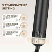 Onehouse 5 in 1 Blow Dryer Brush Ionic Hair Styler with Detachable Curler, Ceramic Coating, 3 Heat Settings, Black Gold
