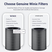 Winix Replacement Filter R, True HEPA and Activated Carbon, Compatible with T810 and T830 Air Purifiers, One-Year Replacement