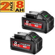 Dinosoo 48-11-1840 Battery, 2-Pack 8.0Ah Lithium-Ion, Compatible with 18V M-18 Cordless Power Tools, Fits Models 48-11-1865, 48-11-1850, 48-11-1860, 48-11-1852