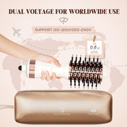 Hair Trends DB004 Travel Blow Dryer Brush 2 Inch Nano Titanium Dual Voltage Oval Hot Air Styler