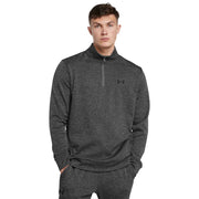 Under Armour Armour Fleece Twist Men's Quarter Zip Pullover, Lightweight Breathable Fabric, Castlerock Gray Black, Large, 1373359