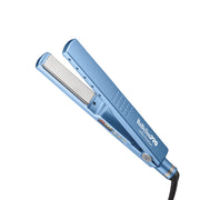 BaBylissPRO Nano Titanium 1 1/4 Inch Digital Ionic Hair Straightener, Blue, Dual Voltage, 5 Heat Settings up to 450F, BNT4090T