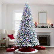 Holiday Time 253T24010 9' Pre-Lit LED Flocked Frisco Pine Artificial Christmas Tree 600 LED, Green