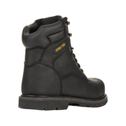 Brahma Iron Tough II 8in Steel Toe Work Boots, Black, Wide Width, Lace-Up, Rubber Outsole