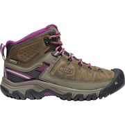 KEEN 1018178 Targhee III Mid Waterproof Hiking Boots for Ladies - Weiss/Boysenberry - 6M