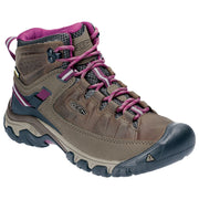 KEEN 1018178 Targhee III Mid Waterproof Hiking Boots for Ladies, Size: 9.5M, Weiss/Boysenberry