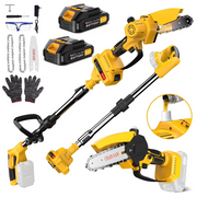 Tanbaby 21V Cordless Pole Chainsaw, Electric Pole Saw with Extendable Pole