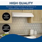 Broan-NuTone Glacier Series 24-Inch Under-Cabinet Range Hood, 300 CFM, White, BCSEK124WW
