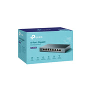 TP-Link TL-SG708 8-Port Gigabit Desktop Switch| Loop Prevention, Plug & Play, Durable Metal, Fanless, QoS & GMP Snooping