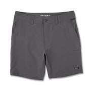 Pelagic Mako Men's Hybrid Fishing Shorts, Quick Dry Recycled 4-Way Stretch, Water and Stain Repellent, Graphite, 18 in Outseam