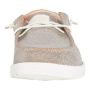 HeyDude Wendy Metallic Sparkle Slip-On Loafers for Women, Rose Gold, Size 11, Lightweight Casual Shoes, 41082