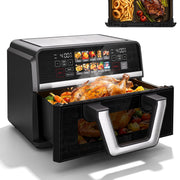 Patbrela 10QT Dual Basket Air Fryer Oven, Digital Control, Clear-View Window, Versatile Cooking, AF311