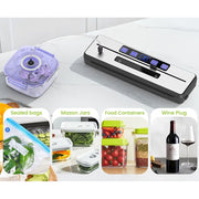Aartvark Tees Food Vacuum Sealer Machine, 7 Vacuum Modes, Built-in Cutter, Digital Countdown Timer, External Suction Nozzle, Stainless Steel Panel, Black, 17576614032