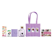 Fujifilm Instax Mini 12 Instant Film Camera Holiday Bundle, Pastel Blue, Includes 10-Pack Film, Photo Album, Tote Bag, Sticker Sheet, AA Batteries
