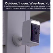 wyze WYZECOP_CA CA - Wyze Battery Cam Pro 1-Pack White (BCP) Home Security Camera, 2k HD Color Night Vision and Built-In Spotlight