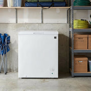 Kenmore 5.1 Cu Ft Convertible Chest Freezer, Garage Ready, Adjustable Temperature Control, White, KKCFWM5.1-W