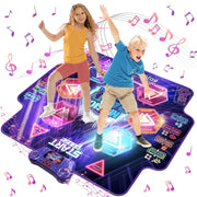 Beefunni Dance Mat Toys, Large Size, Light-Up 6-Button Wireless Bluetooth Music, 4 Game Modes, 5 Difficulty Levels, Purple, For Kids Ages 3-12, C5006