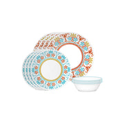 Corelle Global Collection Terracotta Dreams 12-pc. Glass Dinnerware Set White Base