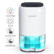 Kloudic Dehumidifier, Portable 35oz Water Tank, Ultra Quiet Operation Below 39dB, Auto Shut Off, White, 280 Sq.ft Coverage, CS01-WH