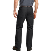 Dickies Relaxed-Fit Straight-Leg Carpenter Duck Jeans for Men - Rinsed Black - 42x34