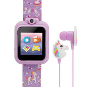 iTech Junior 900146M-40-080 Girls Earbuds & Smartwatch Set - Purple Unicorn Print